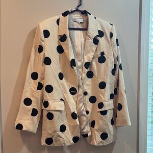 Polka Dot Blazer - Cream and Black